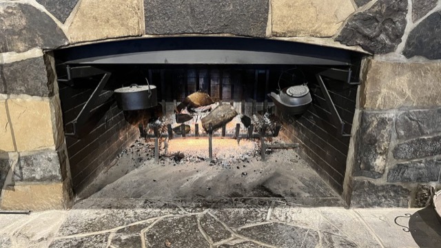 Firebox and damper area inside a masonry fireplace — Outdoor Fireplace Service in Pinecrest, FL